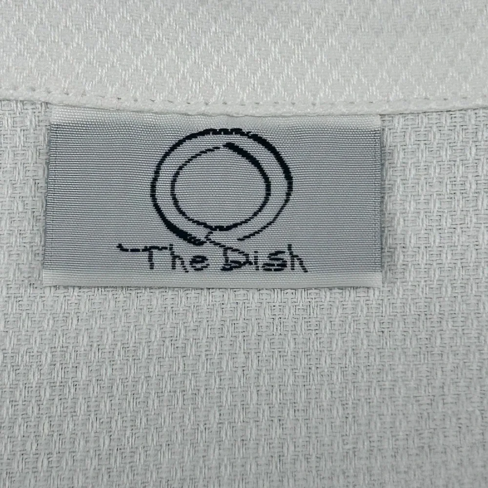 The Dish Kentucky State Souvenir Cotton Damask Tea Towel White Black Icons